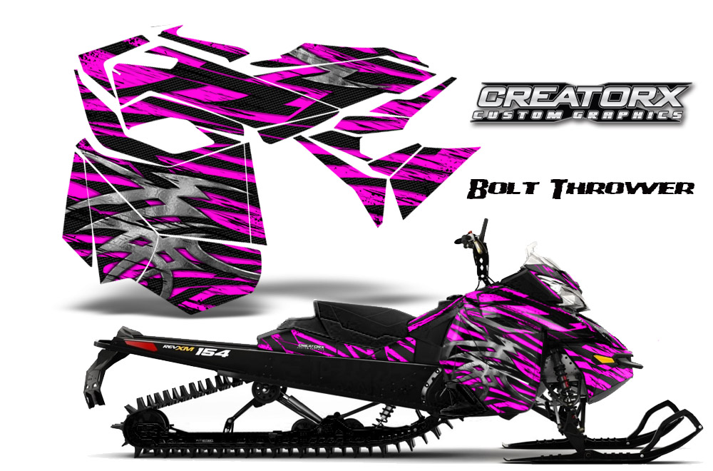 Skidoo Rev XM Graphics Kit Bolt Thrower Pink BB